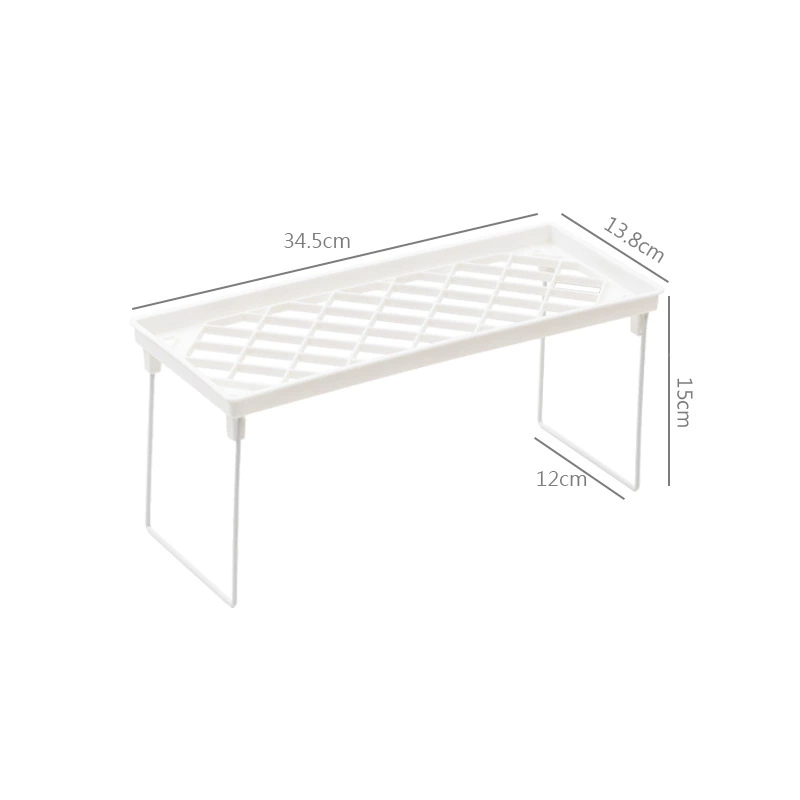 Desktop Iron Storage Shelf — 2-Tier Dormitory Organizer, Multifunctional Small-Medium-Large