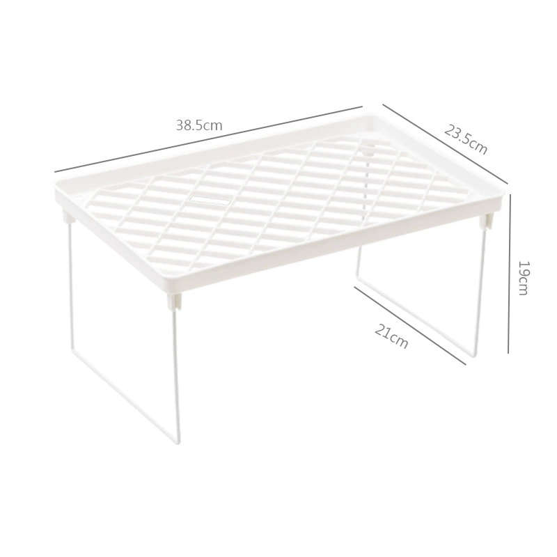Desktop Iron Storage Shelf — 2-Tier Dormitory Organizer, Multifunctional Small-Medium-Large