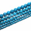 Turquoise organic multicoloured synthesized round beads, accessory handmade