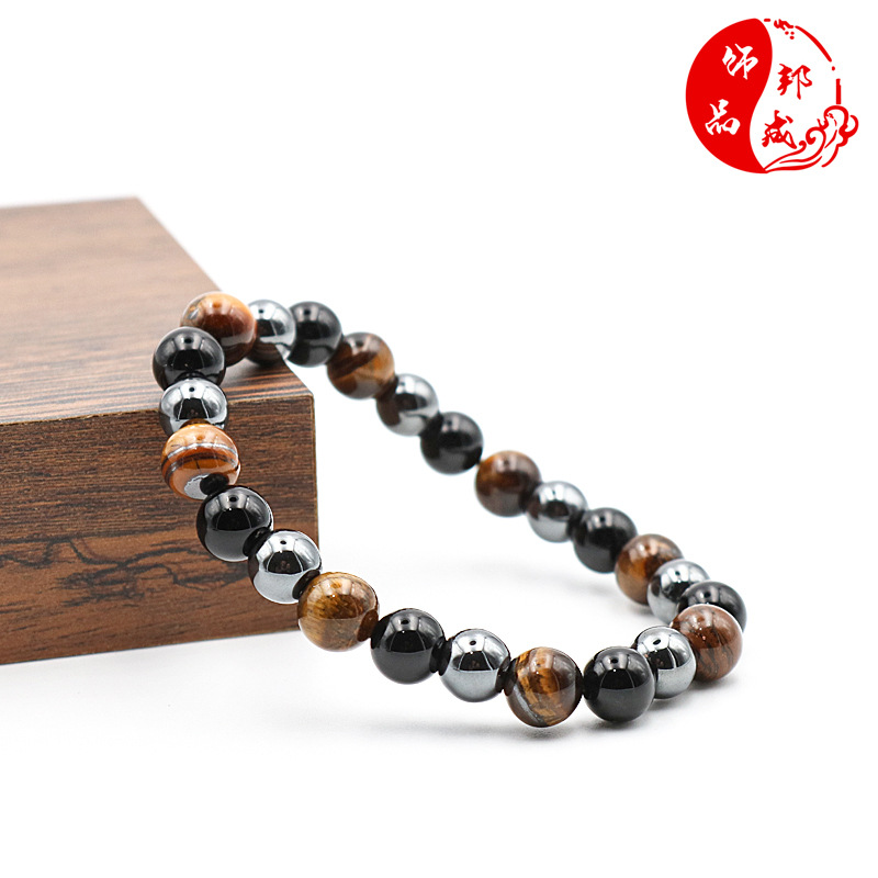 跨境新款虎眼石磁石手串天然石手链8mm10mm饰品手饰手链首饰批发