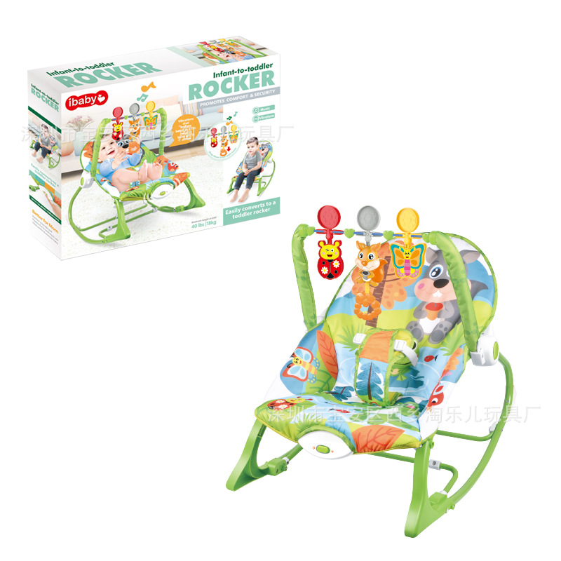 Silla Mecedora Infantil Transfronteriza YRB, Silla de Descanso para Bebés, Cuna, Silla con Música, Vibración e Inercia