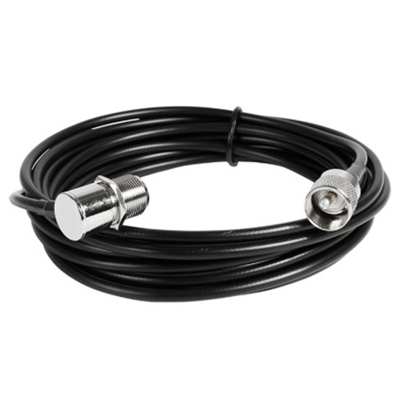 5米烟斗馈线50-3天线夹边卡边线车载电台对讲机馈线M公 SO239接头