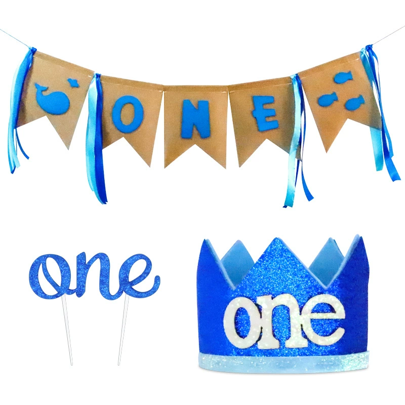 Детский день рождения стол юбка океан Вечеринка серии стол и стул юбка тянуть флаг Корона торт воздушный шар костюм