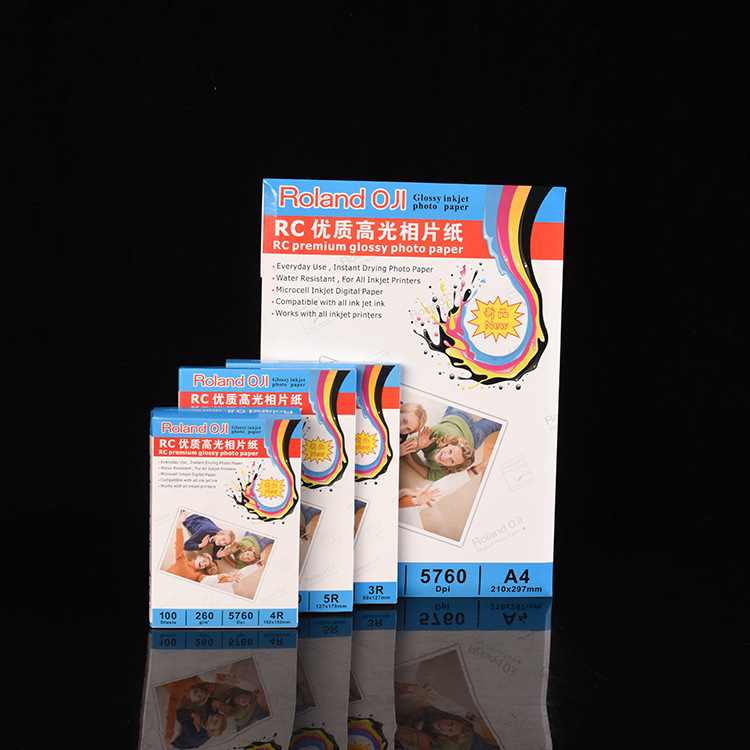 4R Prince Roland 260g RC resaltar papel fotográfico A4 papel fotográfico de alta precisión estudio fotográfico especial papel fotográfico al por mayor