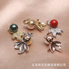 Fashionable pendant, chain for key bag  from pearl, Japanese and Korean, micro incrustation, wholesale