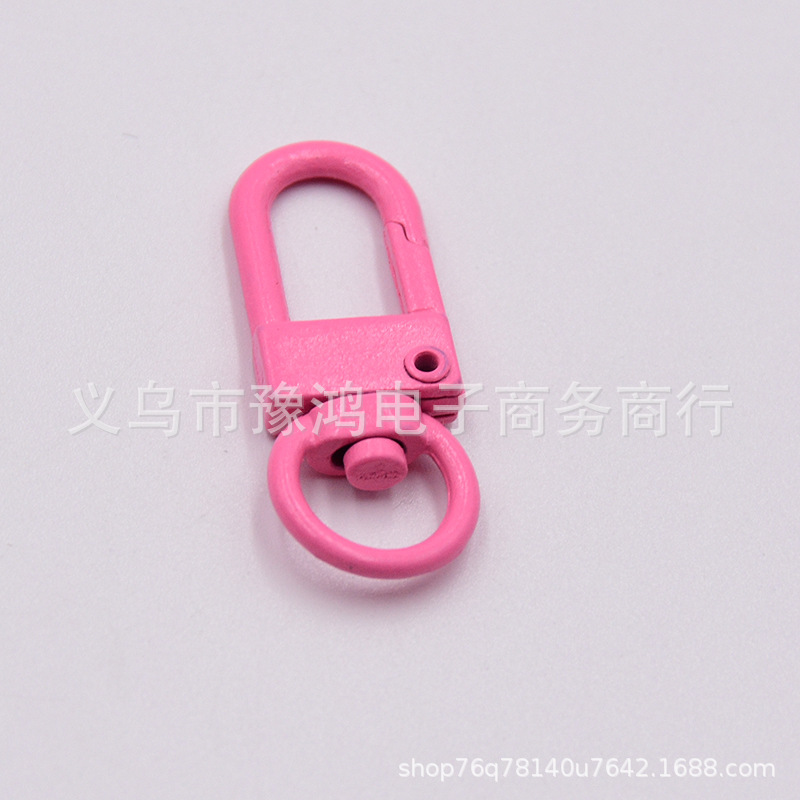 Korean version of Paint color metal key chain dog buckle door buckle spring buckle 8 buckle bag pendant diy accessories