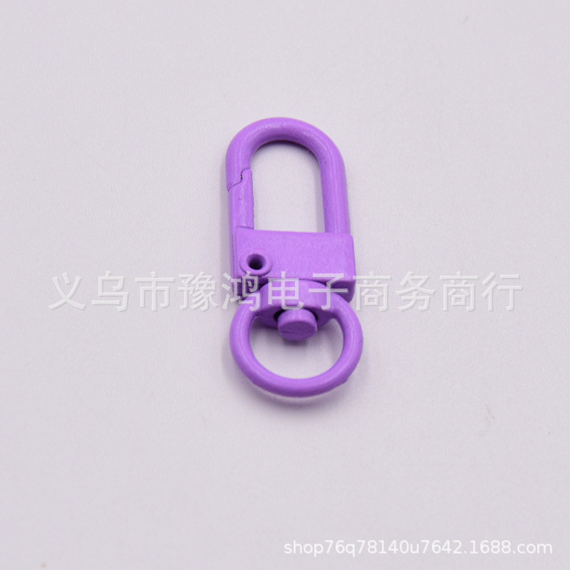 Korean version of Paint color metal key chain dog buckle door buckle spring buckle 8 buckle bag pendant diy accessories