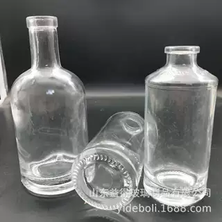 厂家批发透明玻璃瓶白酒洋酒冰酒药酒试剂瓶250ml500ml定做开模具