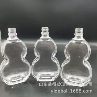 葫芦玻璃小瓶饮料瓶白酒瓶透明玻璃香薰瓶可定做开模具