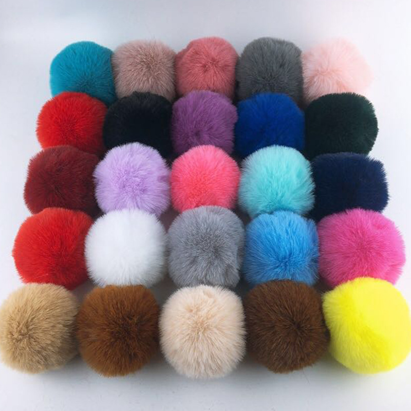 批发各种规格 仿獭兔假毛毛球服装鞋帽配饰DIY发夹玩具辅料毛绒球