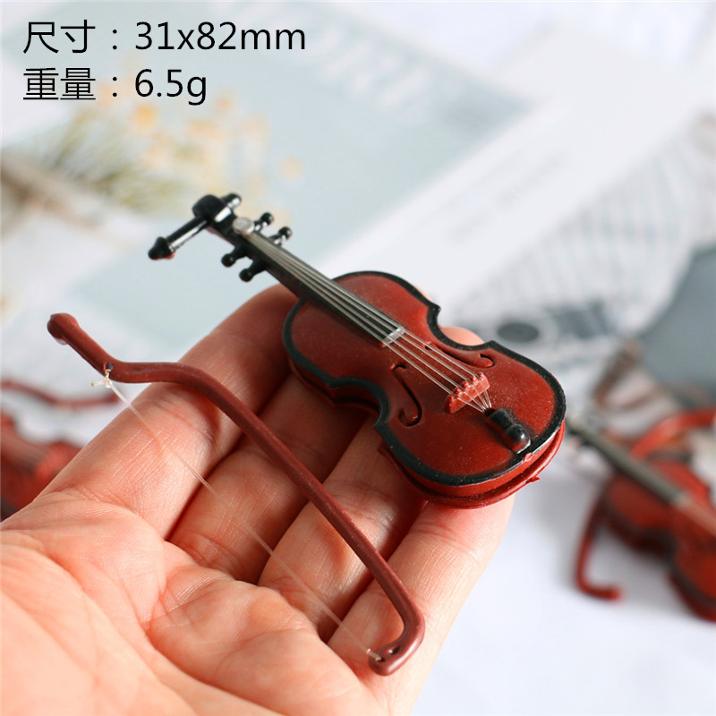 Dollhouse doll house mini miniature world violin instrument Scene Model shooting props