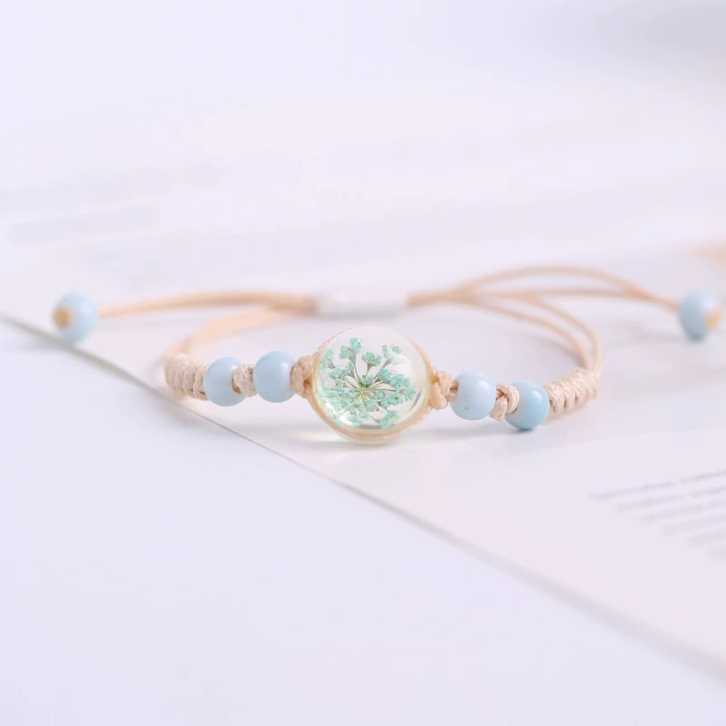 Fresh glass bracelet, sample, simple and elegant design, with gem