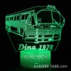 Train, fire tank, bus, LED colorful table lamp, touch creative night light, fire truck, 3D