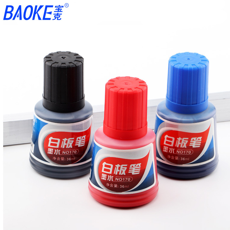 Baoke whiteboard pen ink NO170 whiteboard pen supplement liquid for all kinds of whiteboard pen 36ml ink wholesale Baoke whiteboard pen ink NO170 whiteboard pen supplement liquid for all kinds of whiteboard pen 36ml ink wholesale