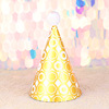 Manufacturer direct sales birthday hat original copyright cash, glimpro -gold gold big hair ball cute birthday party birthday hat