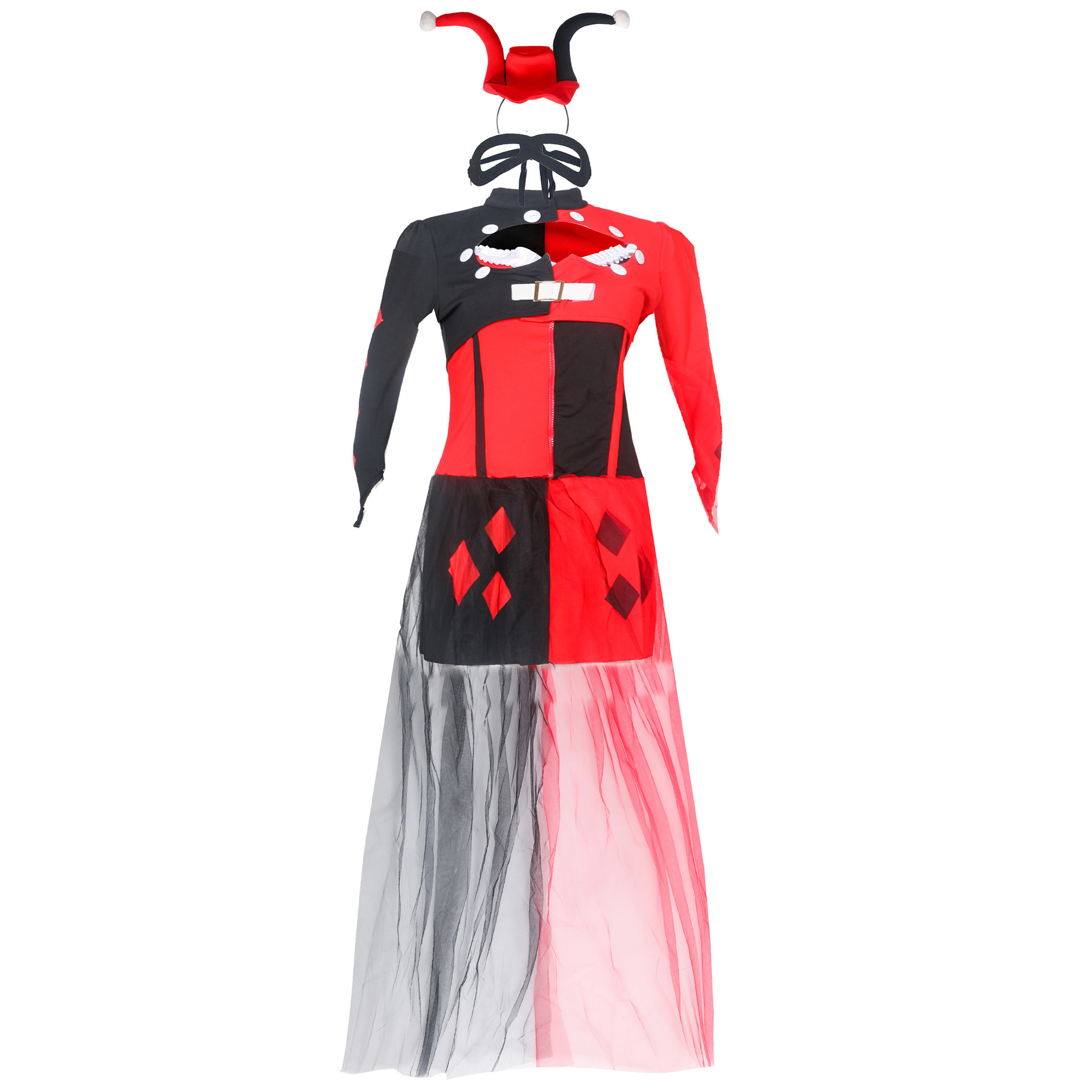 New Cosplay Female Clown Halloween Costume Masquerade Clown Costume Uniform Stage Costume