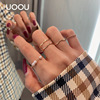 Tide, fashionable set, universal cute ring, simple and elegant design, on index finger