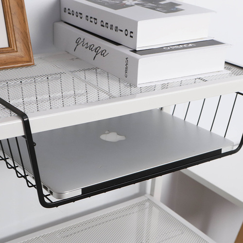 Manufacturer wholesale under table storage hanging basket storage rack kitchen wall cabinet hanging shelf cabinet partition organizer
