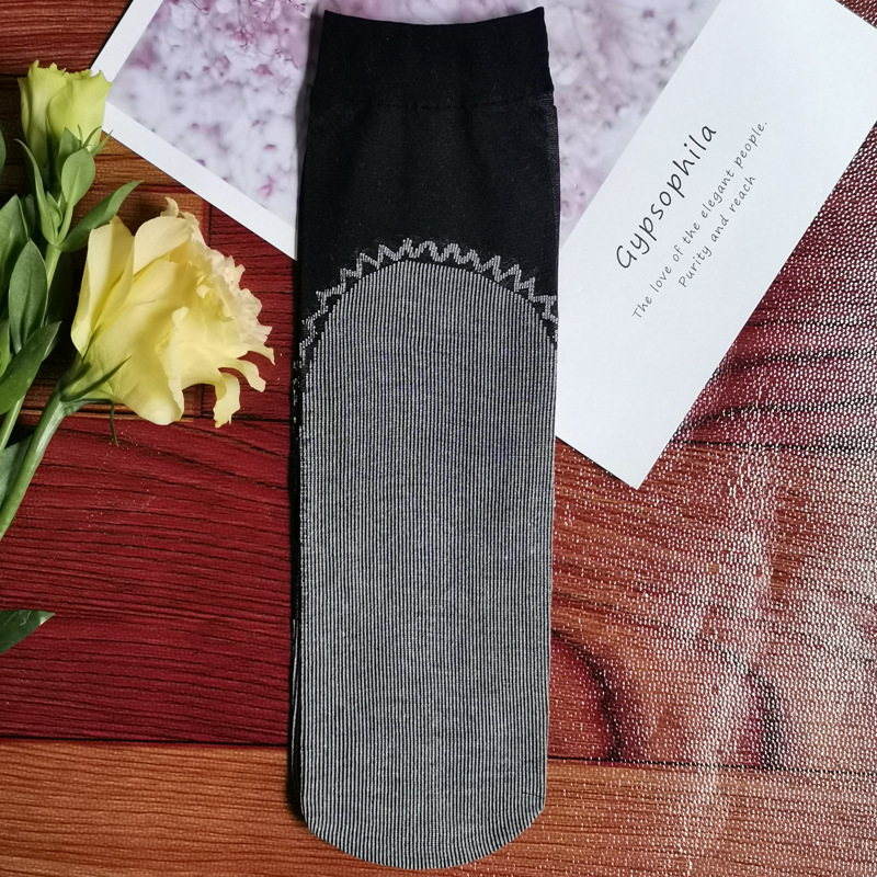 Medias de acero de dos generaciones con fondo acolchado de algodón de verano para mujer anti-enganche sudor-absorbente antideslizante terciopelo media pantorrilla calcetines cortos al por mayor