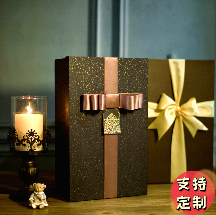 现货节日通用礼品盒珠光特种生日礼盒压纹亚麻情人节礼物盒包装盒