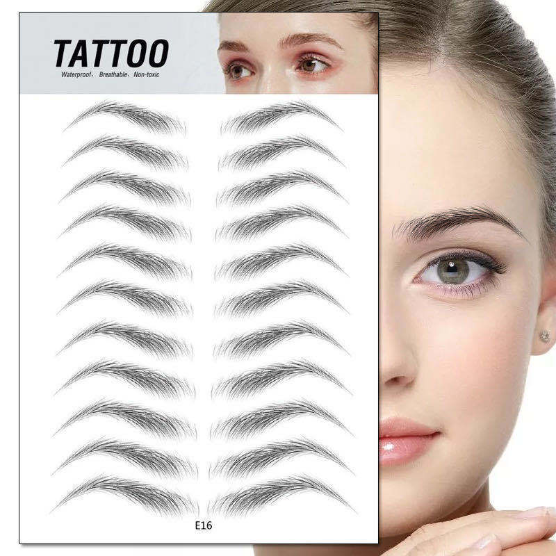 Han Bi 3D eyebrow stickers bionic eyebrow semi-permanent water transfer printing waterproof eyebrow tattoo eyebrow tattoo stickers false eyelashes