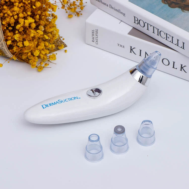 Blackhead Remover Suction Device, electric pore cleaner ABS with 3 heads, battery-powered