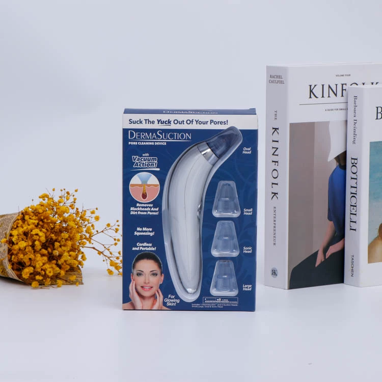 Blackhead Remover Suction Device, electric pore cleaner ABS with 3 heads, battery-powered