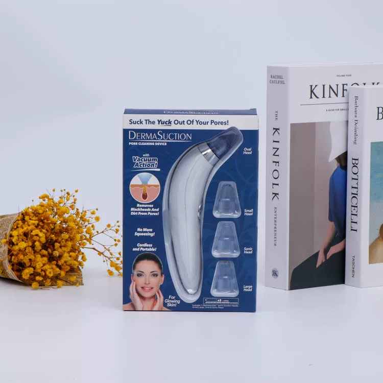 Blackhead Remover Suction Device, electric pore cleaner ABS with 3 heads, battery-powered