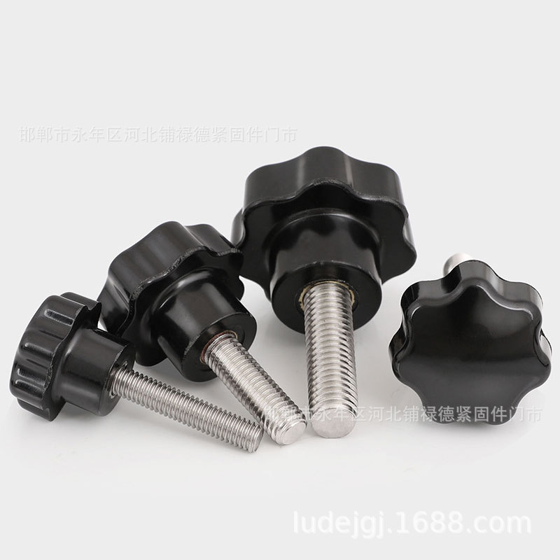 现货供应优质梅花手柄把手胶木螺丝手拧型星型调节螺丝旋钮式M5M8