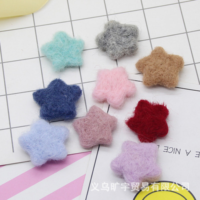 trumpet Five-pointed star Wool Felt Poke fun finished product Brooch clothes decorate Material Science diy Earrings Hair Ornaments parts
