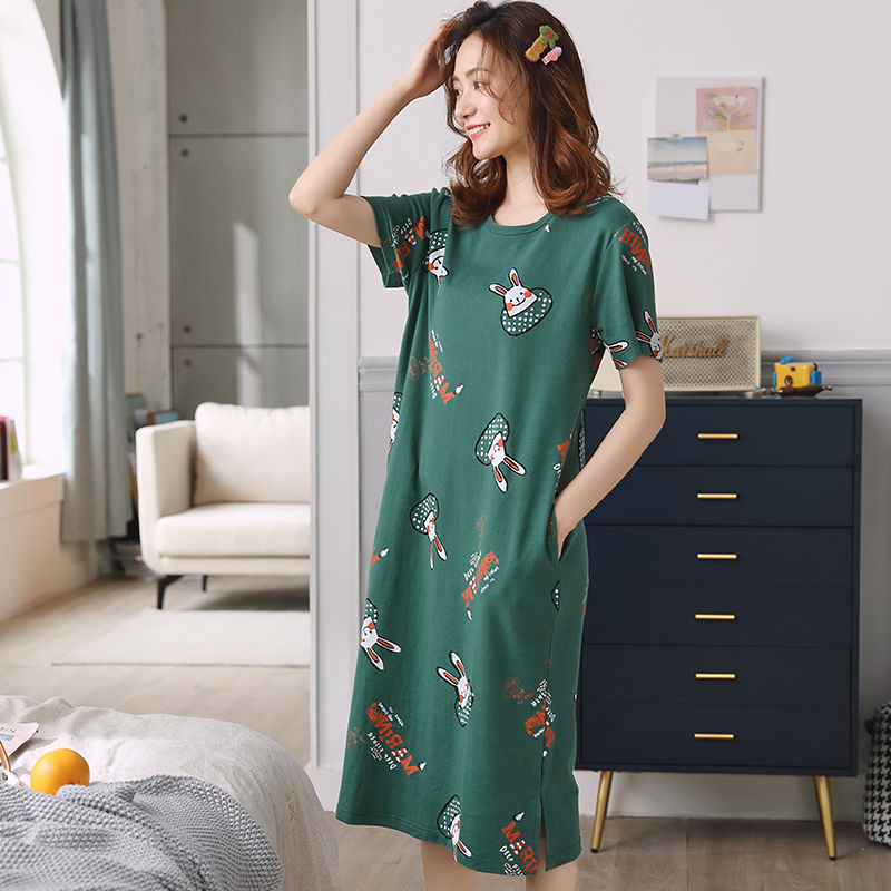 Pijamas de verano de las mujeres pijamas de estilo coreano camisón de verano de las mujeres de manga corta de verano de las mujeres desgaste del hogar traje de estudiante lindo más tamaño