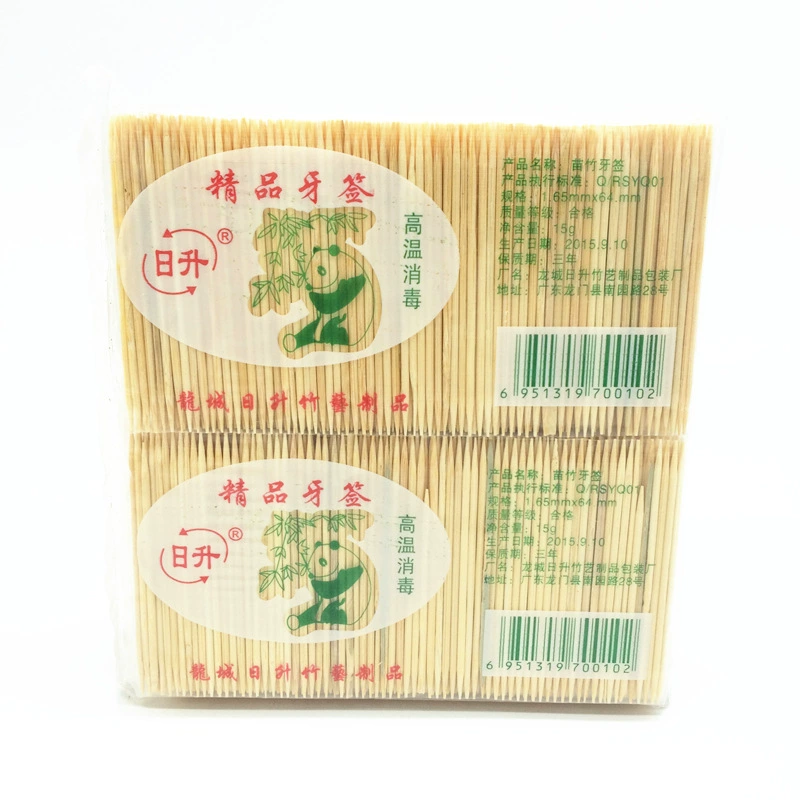 Одноразовая бамбуковая зубочистка с двойной головкой Фруктовая зубочистка Отель Главная Здоровье Бамбук Двойная головка Тонкая зубочистка Один Юань Магазин Оптовая