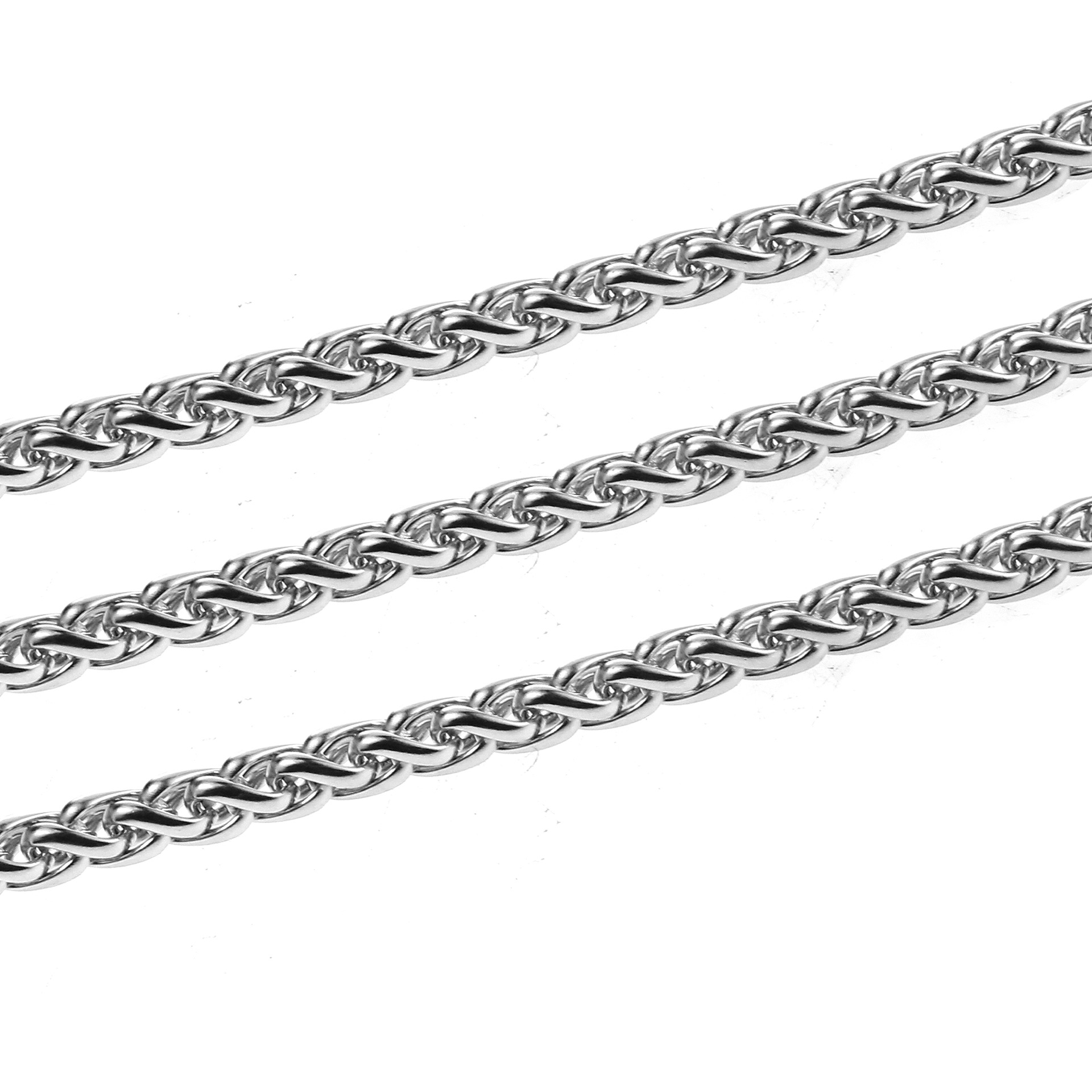 Cadena de hueso de dragón de acero inoxidable Cadena de cesta grande Cadena de titanio de acero cuadrado perla giro collar impermeable hombres hip hop punk estilo