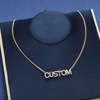 Necklace stainless steel, pendant with letters, accessory, zirconium, jewelry, bracelet, diamond encrusted, wholesale