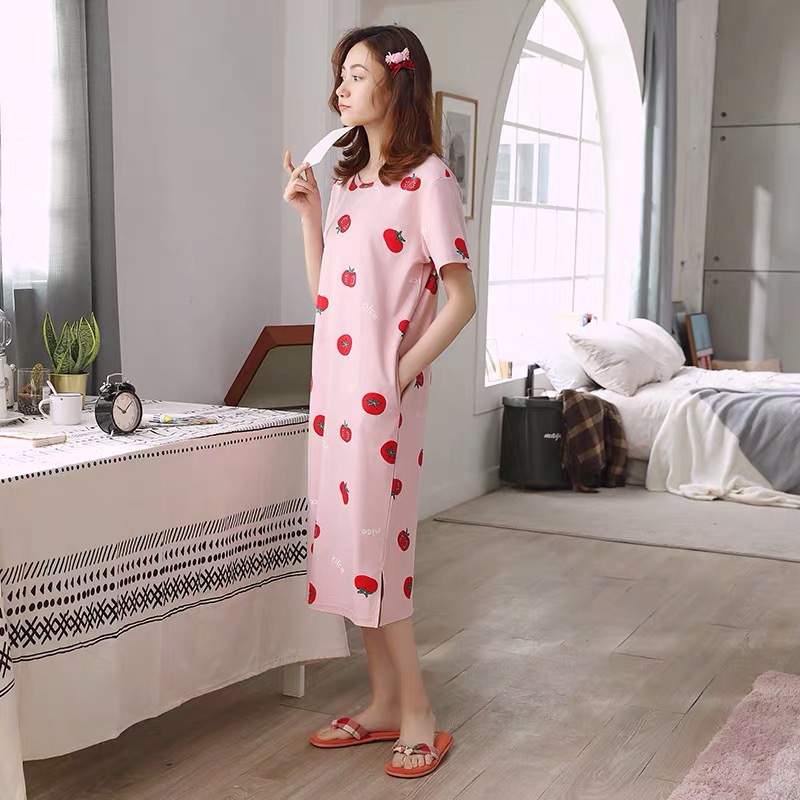 Pijamas de verano de las mujeres pijamas de estilo coreano camisón de verano de las mujeres de manga corta de verano de las mujeres desgaste del hogar traje de estudiante lindo más tamaño image 30