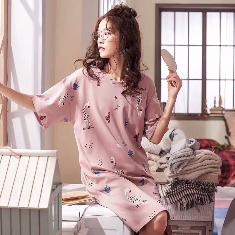 Pijamas de verano de las mujeres pijamas de estilo coreano camisón de verano de las mujeres de manga corta de verano de las mujeres desgaste del hogar traje de estudiante lindo más tamaño image 11