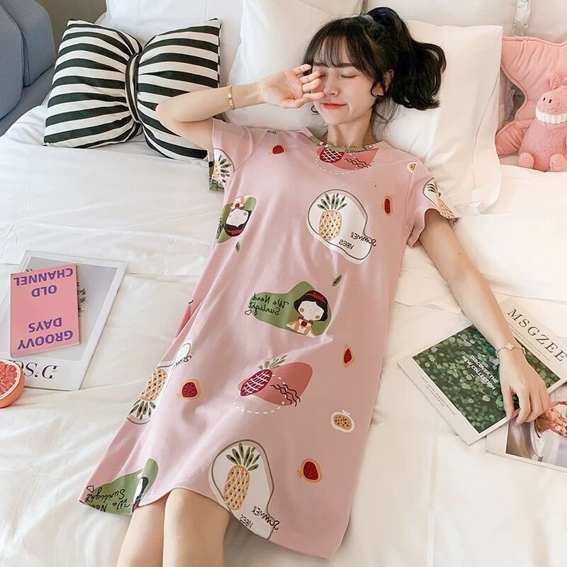 Pijamas de verano de las mujeres pijamas de estilo coreano camisón de verano de las mujeres de manga corta de verano de las mujeres desgaste del hogar traje de estudiante lindo más tamaño image 26