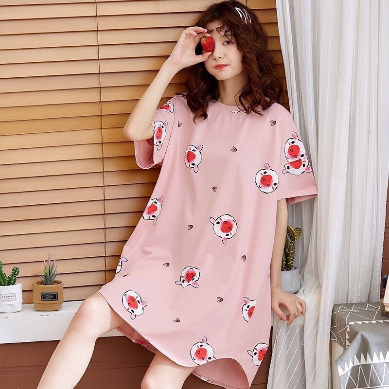 Pijamas de verano de las mujeres pijamas de estilo coreano camisón de verano de las mujeres de manga corta de verano de las mujeres desgaste del hogar traje de estudiante lindo más tamaño image 25