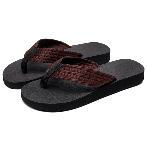 Summer Fashion Non-slip Herringbone Sandals for Students, Korean Style, Outerwear Beach Shoes for Couples, Flat, Harajuku Style, Slip-on Slippers for Men
