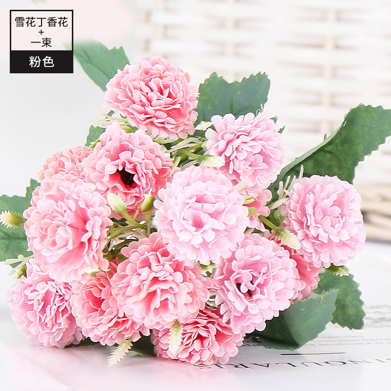 Copo de nieve cálido corazón Lila artificial ramo Festival regalo falso florero arreglo de flores sala de estar decoración para el Festival de la boda