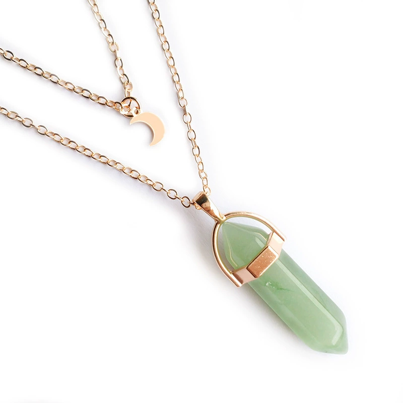 Accessory, hexagonal pendant, necklace, chain, simple and elegant design, wholesale