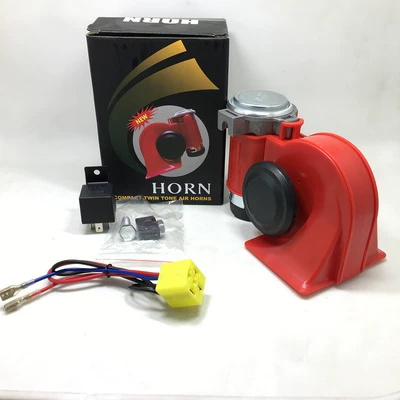Integrated Square Air Horn Snail Whistle Super Sound Integrated Air Horn 12V/24v Super Sound Electric Horn (Car horn/tweeter) - 12v