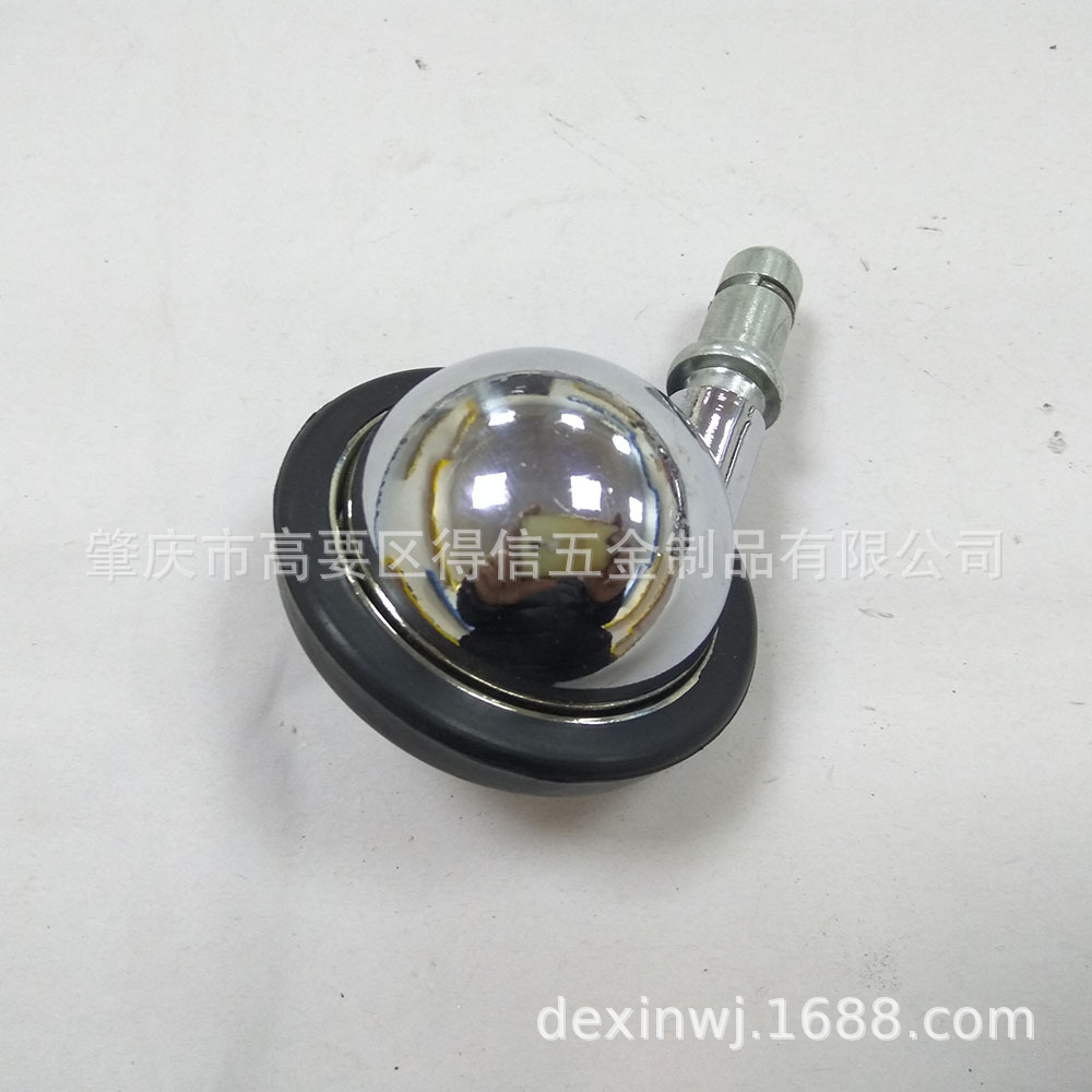 金属电镀单边家具脚轮 娱乐场所万向轮 美发凳脚轮 防缠头发