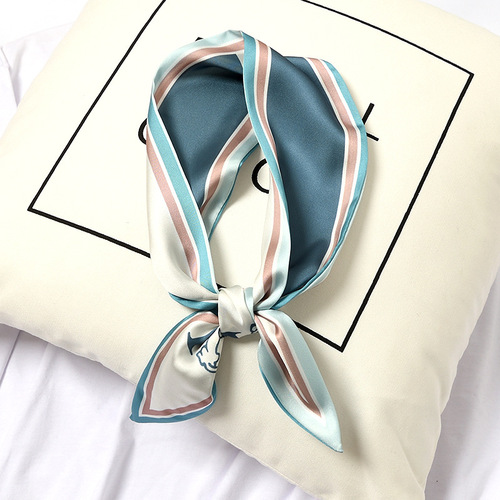 [Silk Smooth] Spring and Autumn Tie Bag Handle Sharp Corner Silk Scarf Scarf Long Small Ribbon Women Decorative Summer Hairband Trendy