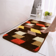 Entrance door dust-removing floor mat door mat bathroom toilet water-absorbent non-slip mat double-layer flocking home bedroom carpet