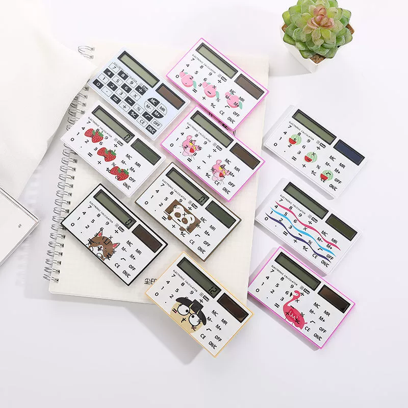 Бестселлеры за рубежом мини легкий милый творческий Портативный калькулятор солнечных карт студенческий подарок офис портативный