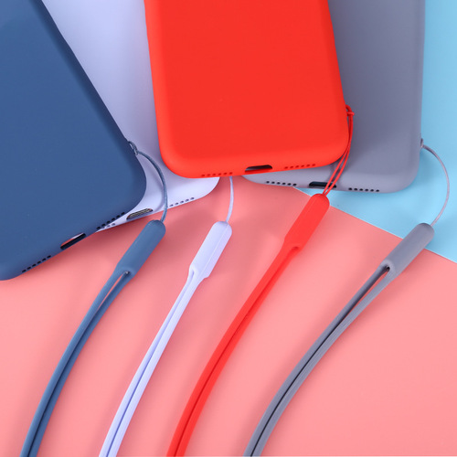 Liquid Silicone Phone Lanyard Long Necklace Hand Warmer Bluetooth Earphone Student ID Case Disinfection Bottle Holder