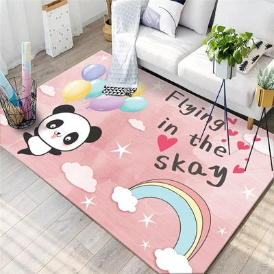 Carpet Tatami Fitness Floor Mat, Avtomobil döşəmə paspasları - powder-balloon-panda-40x-60cm