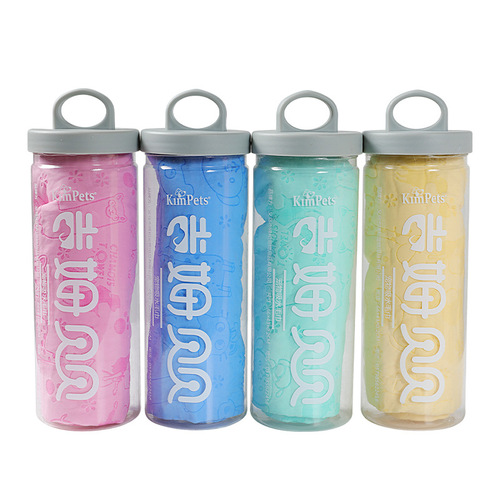 New pet towel, dog and cat bathing deerskin towel, large bucket, pet absorbent towel, cross-border wholesale