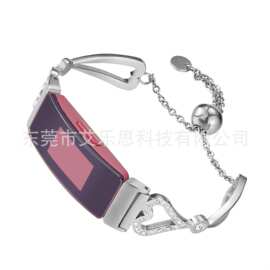 适用于Fitbit Inspire HR  X型免扣不锈钢空心 金属智能手腕腕带